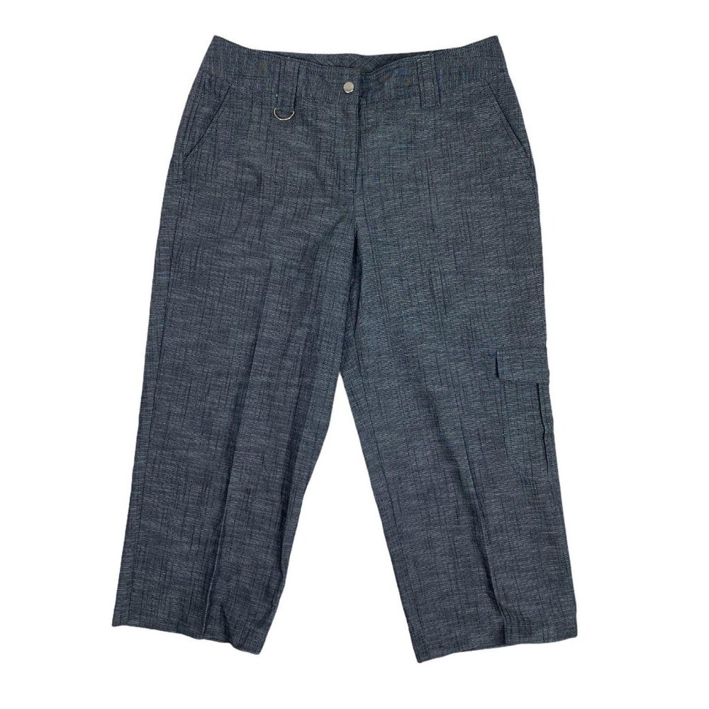 New Directions 8 Capri Pants NWT Blue Stretch Navy